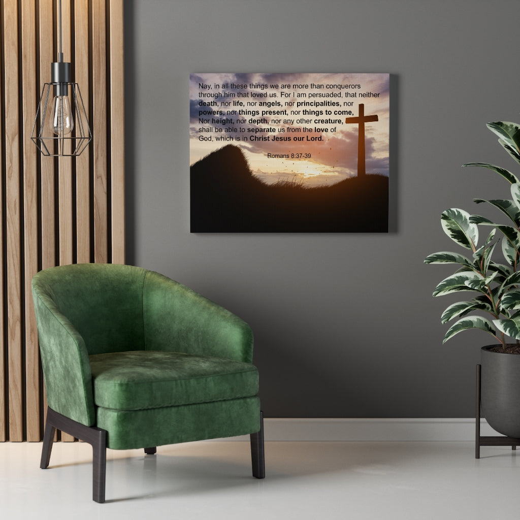 Scripture Walls God's Love Romans 8:37-39 Christian Home Decor Bible Art Unframed-Express Your Love Gifts