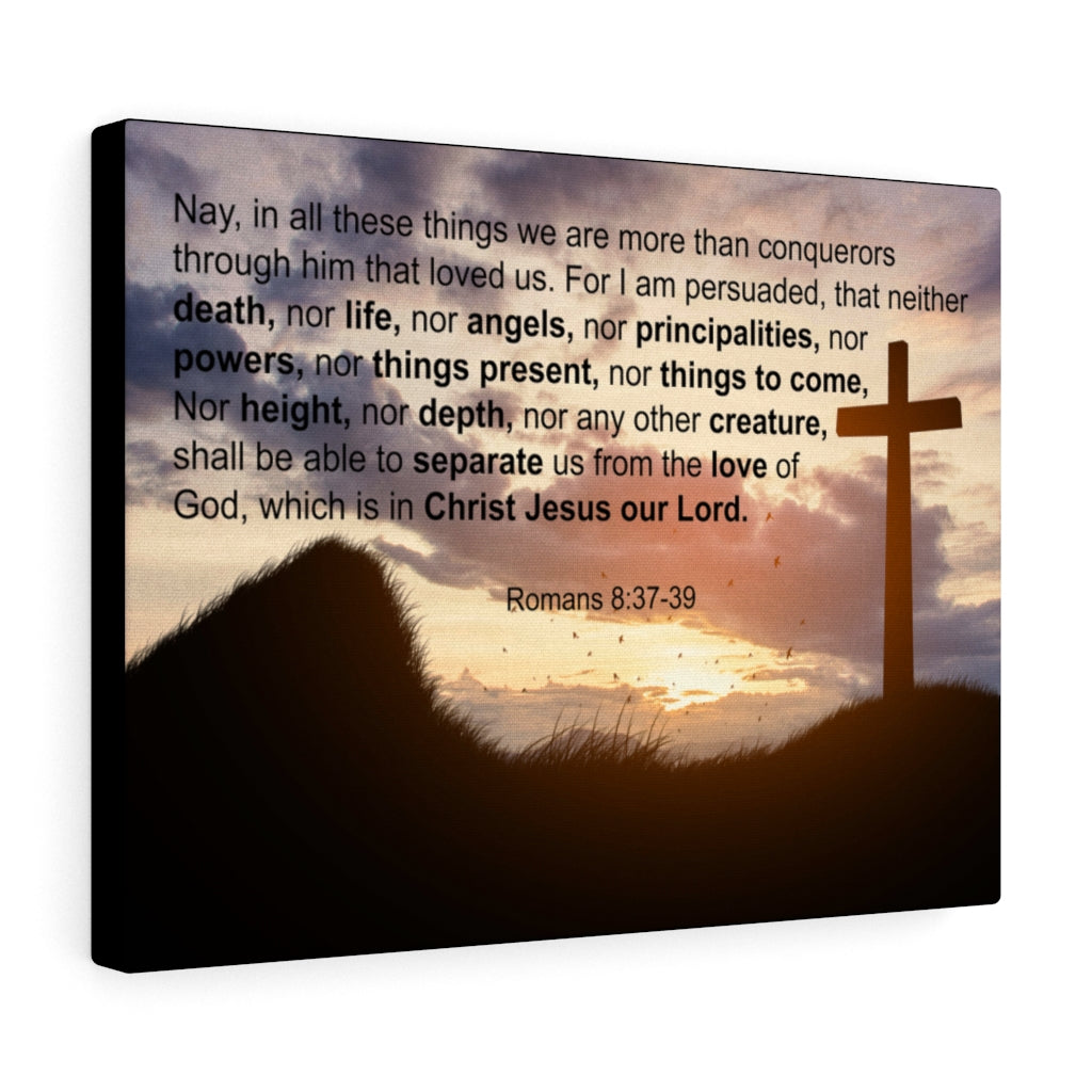 Scripture Walls God's Love Romans 8:37-39 Christian Home Decor Bible Art Unframed-Express Your Love Gifts