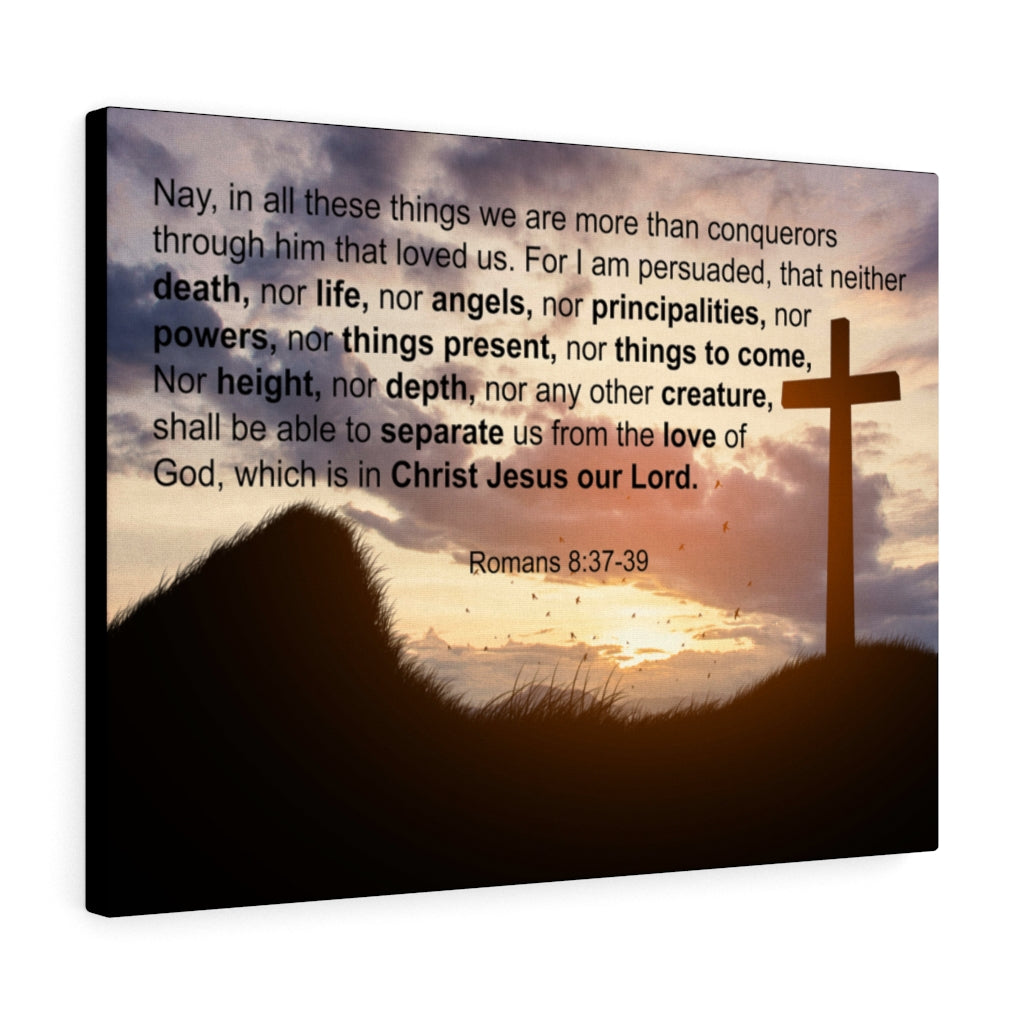 Scripture Walls God's Love Romans 8:37-39 Christian Home Decor Bible Art Unframed-Express Your Love Gifts