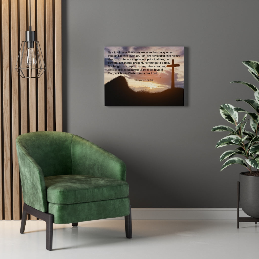 Scripture Walls God's Love Romans 8:37-39 Christian Home Decor Bible Art Unframed-Express Your Love Gifts