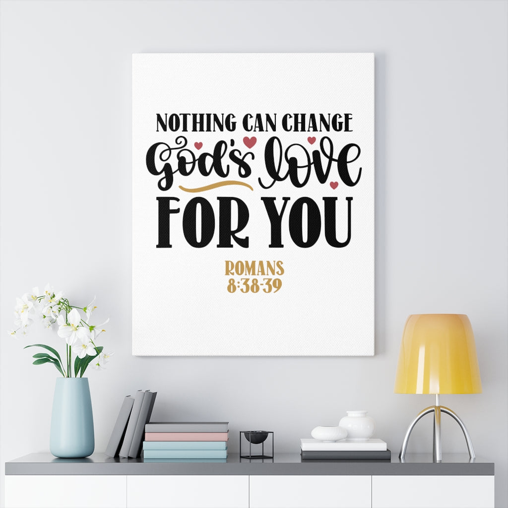 Scripture Walls God's Love Romans 8:38-39 Bible Verse Canvas Christian Wall Art Ready to Hang Unframed-Express Your Love Gifts