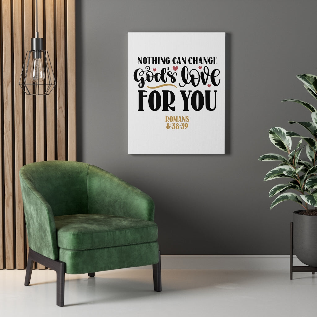 Scripture Walls God's Love Romans 8:38-39 Bible Verse Canvas Christian Wall Art Ready to Hang Unframed-Express Your Love Gifts