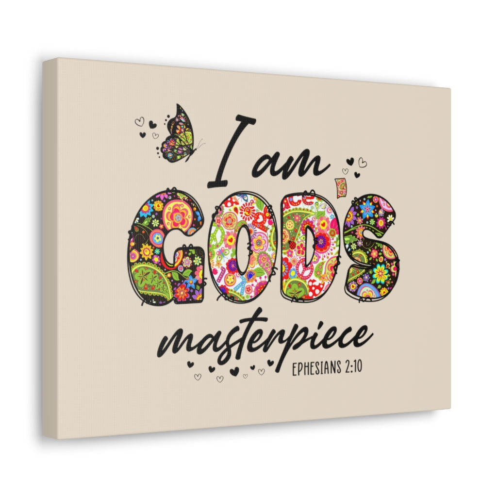 Scripture Walls God's Masterpiece Ephesians 2:10 Bible Verse Canvas Christian Wall Art Ready to Hang Unframed-Express Your Love Gifts