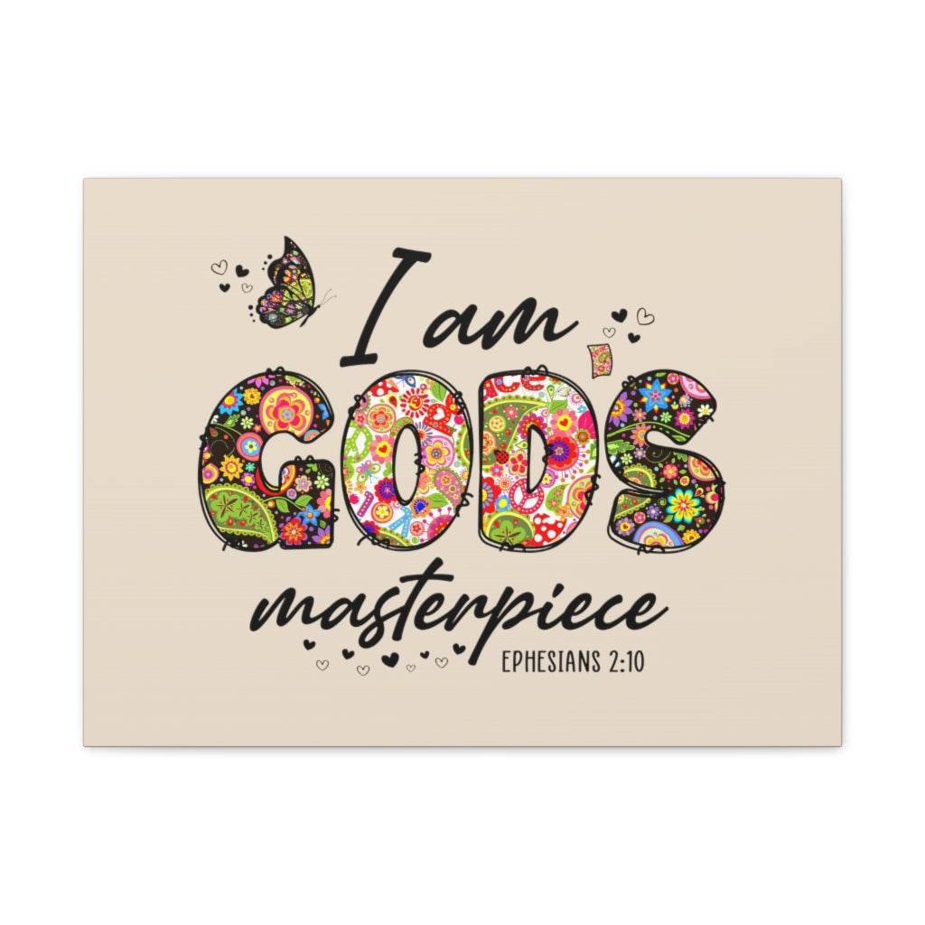 Scripture Walls God's Masterpiece Ephesians 2:10 Bible Verse Canvas Christian Wall Art Ready to Hang Unframed-Express Your Love Gifts