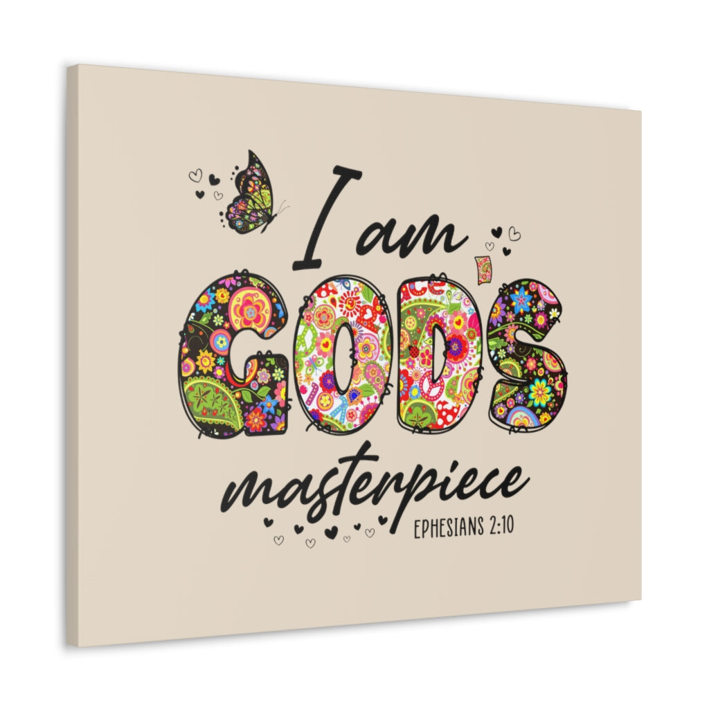 Scripture Walls God's Masterpiece Ephesians 2:10 Bible Verse Canvas Christian Wall Art Ready to Hang Unframed-Express Your Love Gifts
