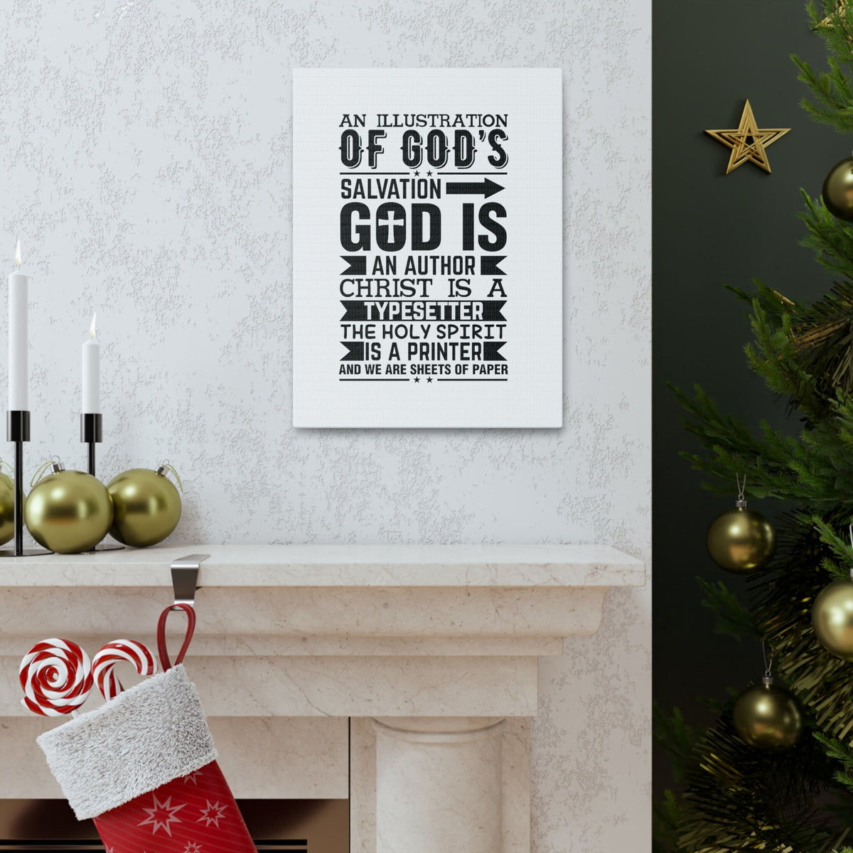 Scripture Walls God's Salvation Titus 3:5 Christian Wall Art Bible Verse Print Ready to Hang Unframed-Express Your Love Gifts