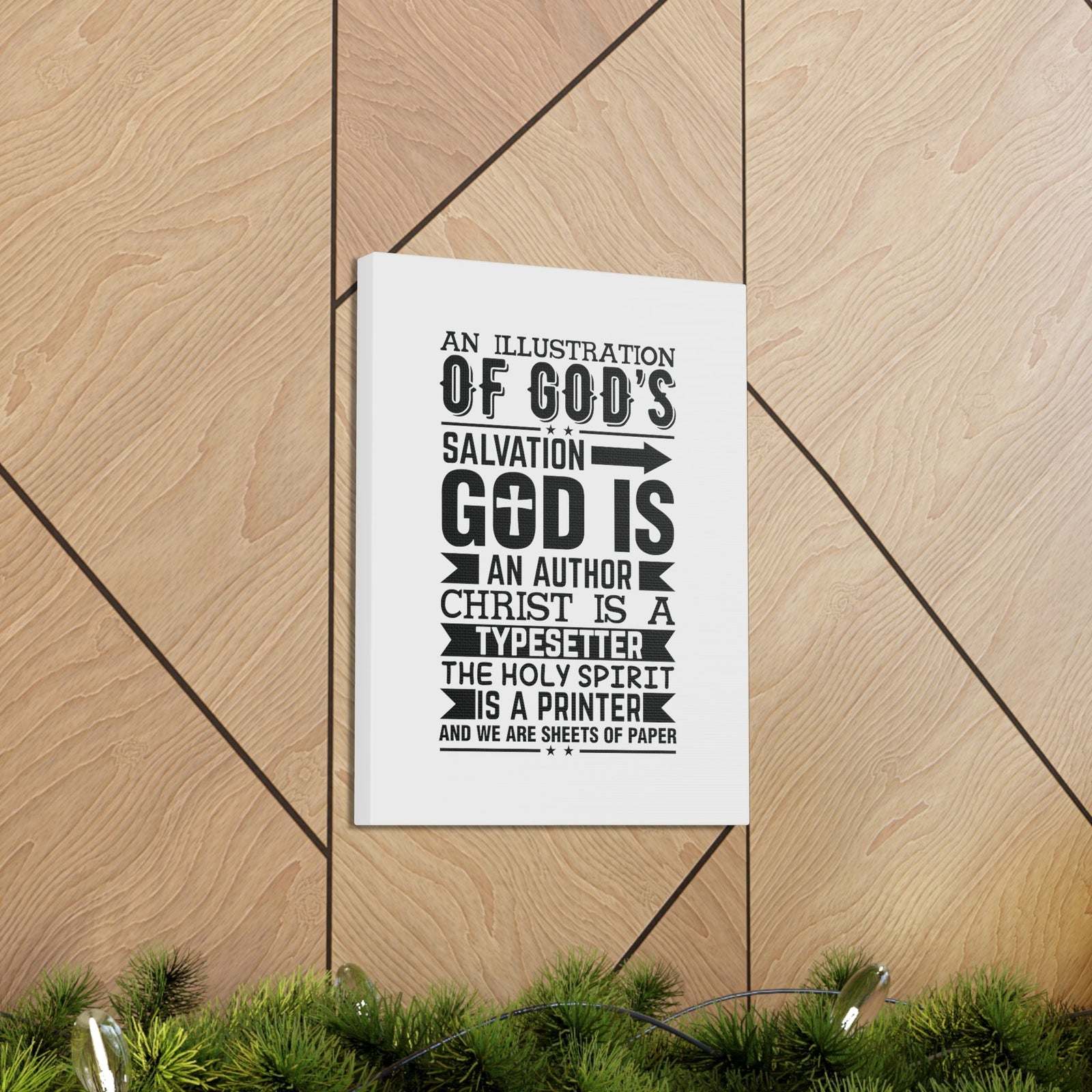 Scripture Walls God's Salvation Titus 3:5 Christian Wall Art Bible Verse Print Ready to Hang Unframed-Express Your Love Gifts