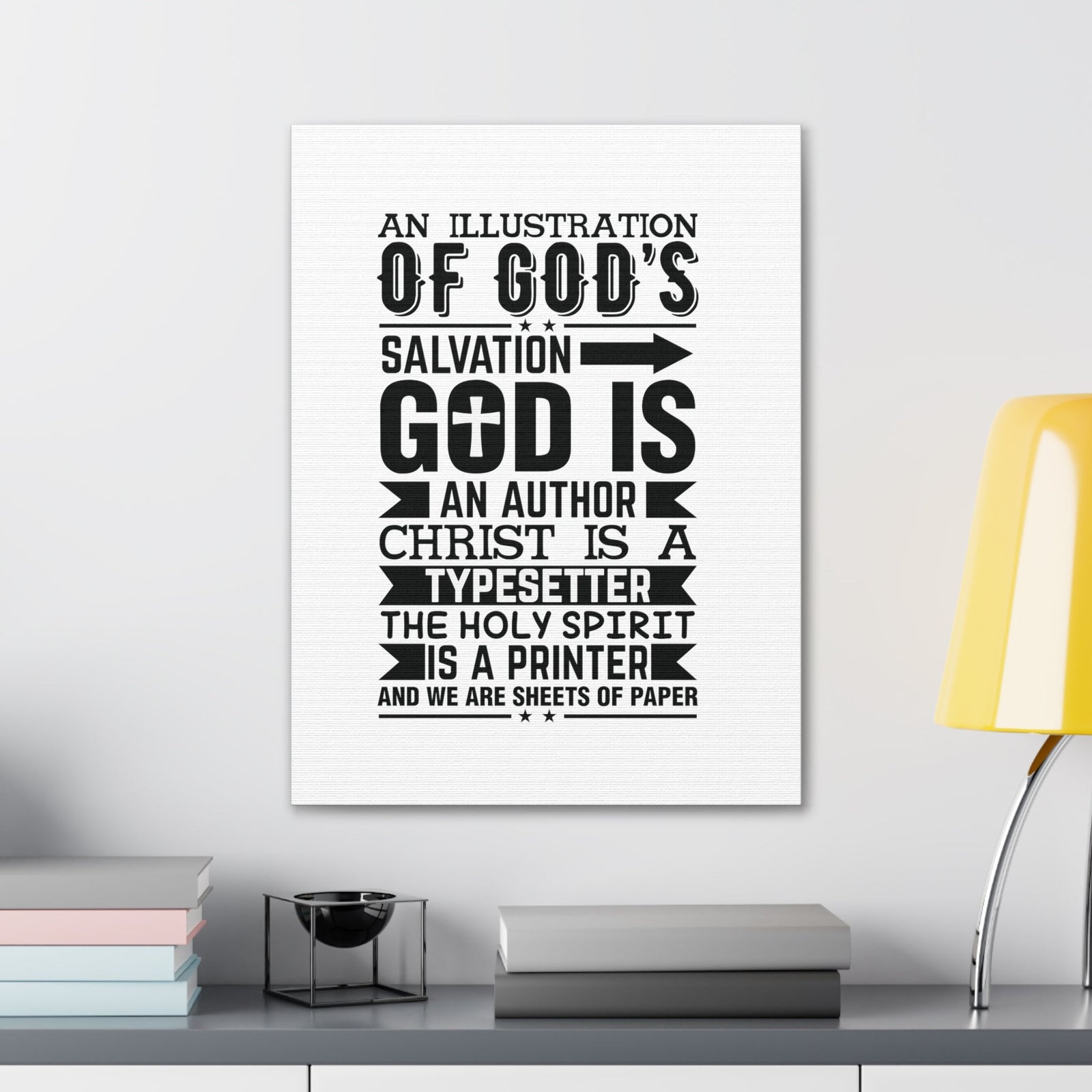 Scripture Walls God's Salvation Titus 3:5 Christian Wall Art Bible Verse Print Ready to Hang Unframed-Express Your Love Gifts