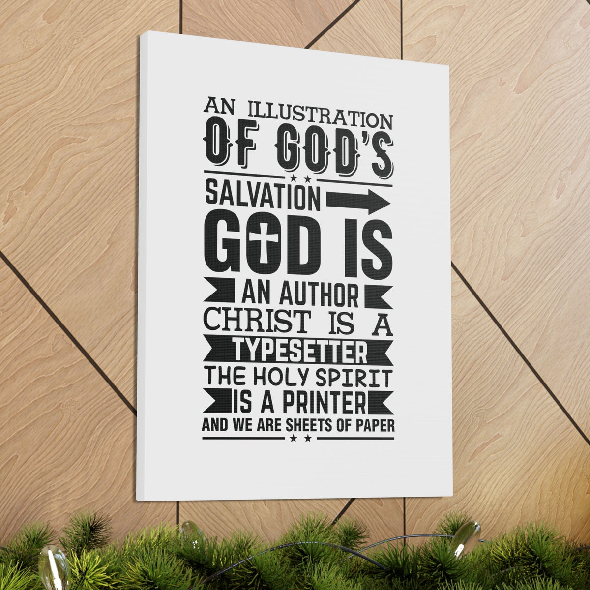 Scripture Walls God's Salvation Titus 3:5 Christian Wall Art Bible Verse Print Ready to Hang Unframed-Express Your Love Gifts