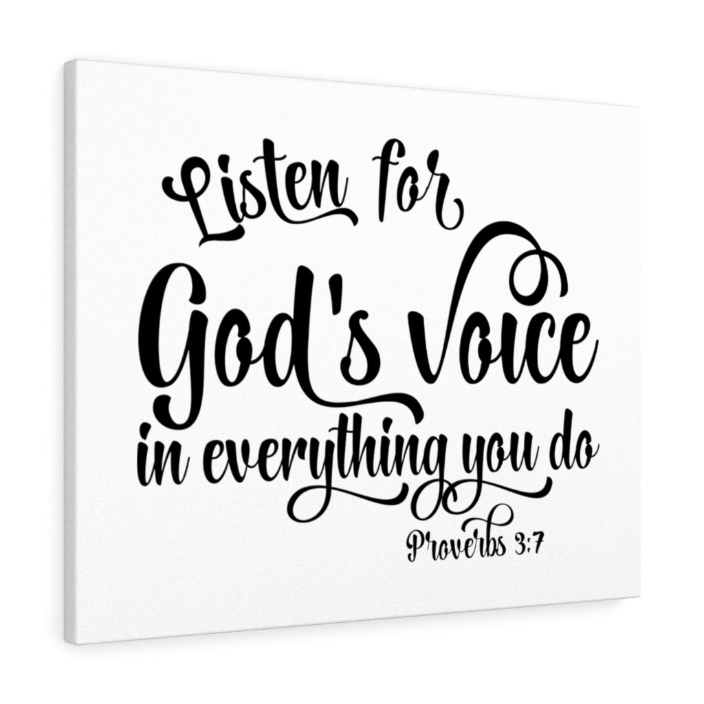 Scripture Walls God's Voice Proverbs 3:7 Bible Verse Canvas Christian Wall Art Ready to Hang Unframed-Express Your Love Gifts