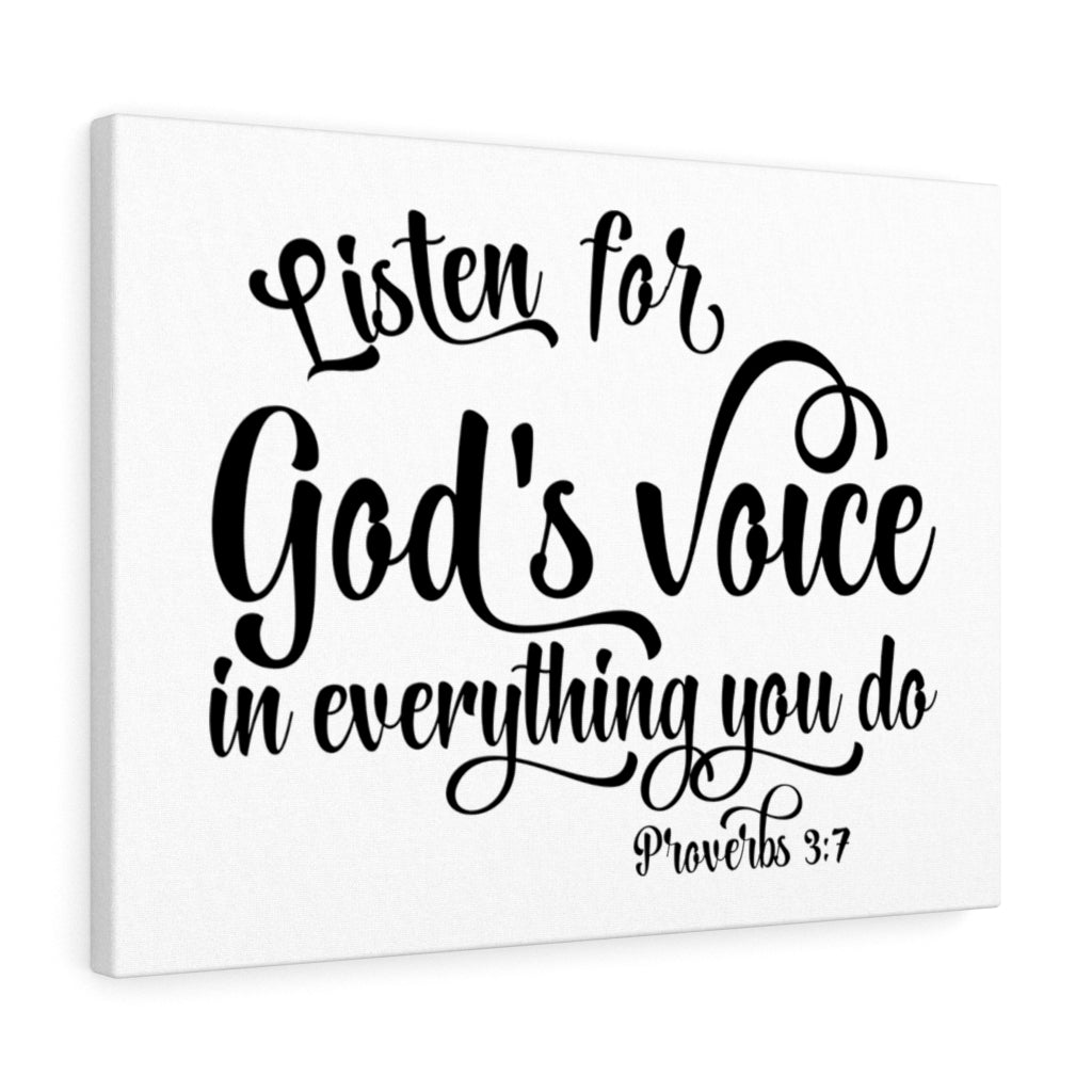 Scripture Walls God's Voice Proverbs 3:7 Bible Verse Canvas Christian Wall Art Ready to Hang Unframed-Express Your Love Gifts