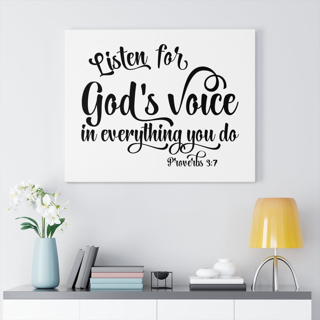Scripture Walls God's Voice Proverbs 3:7 Bible Verse Canvas Christian Wall Art Ready to Hang Unframed-Express Your Love Gifts