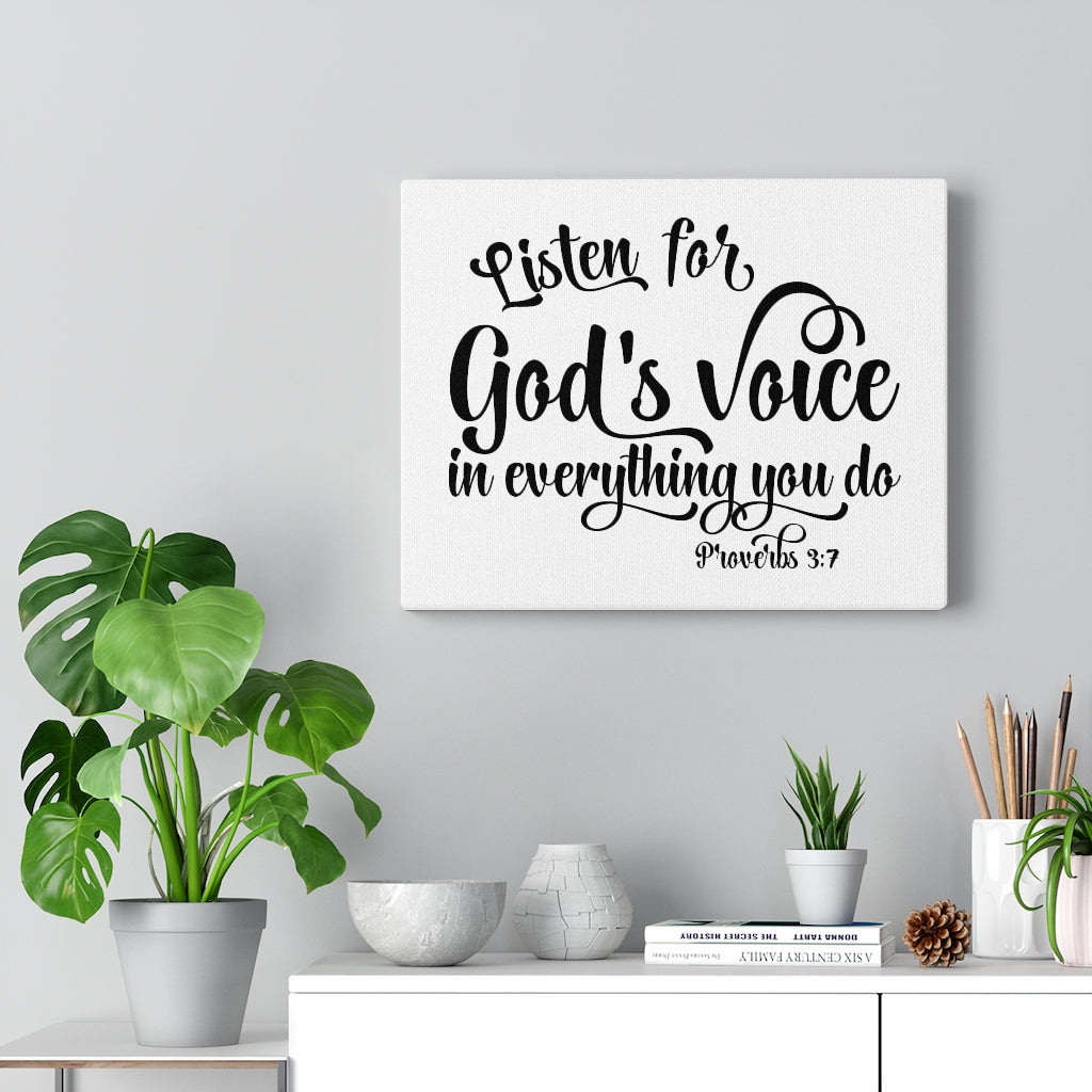 Scripture Walls God's Voice Proverbs 3:7 Bible Verse Canvas Christian Wall Art Ready to Hang Unframed-Express Your Love Gifts