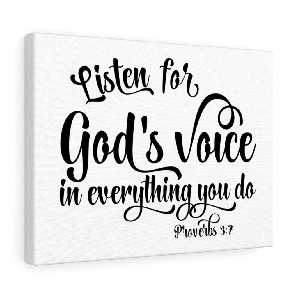 Scripture Walls God's Voice Proverbs 3:7 Bible Verse Canvas Christian Wall Art Ready to Hang Unframed-Express Your Love Gifts