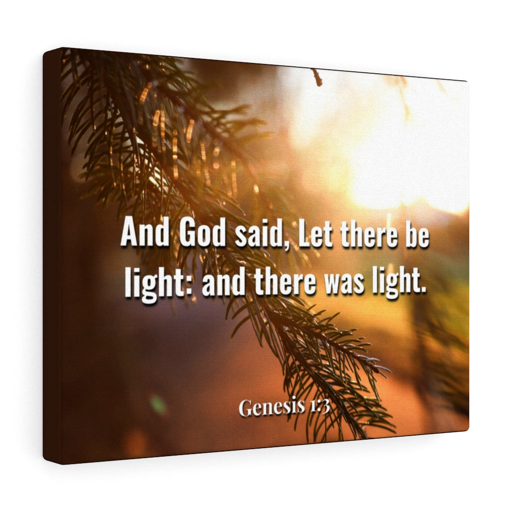 Scripture Walls God Said Genesis 1:3 Bible Verse Canvas Christian Wall Art Ready to Hang Unframed-Express Your Love Gifts