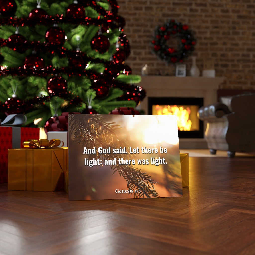 Scripture Walls God Said Genesis 1:3 Bible Verse Canvas Christian Wall Art Ready to Hang Unframed-Express Your Love Gifts