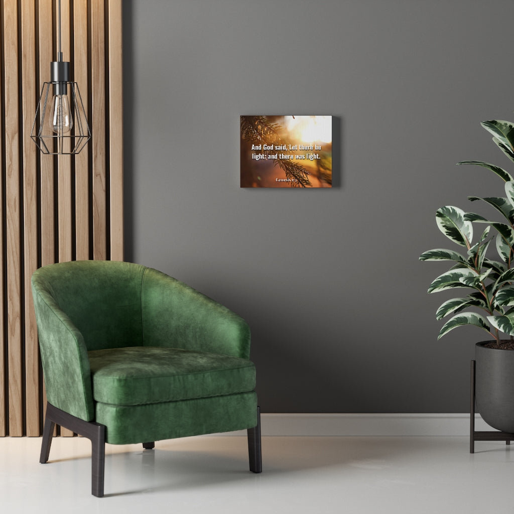 Scripture Walls God Said Genesis 1:3 Bible Verse Canvas Christian Wall Art Ready to Hang Unframed-Express Your Love Gifts