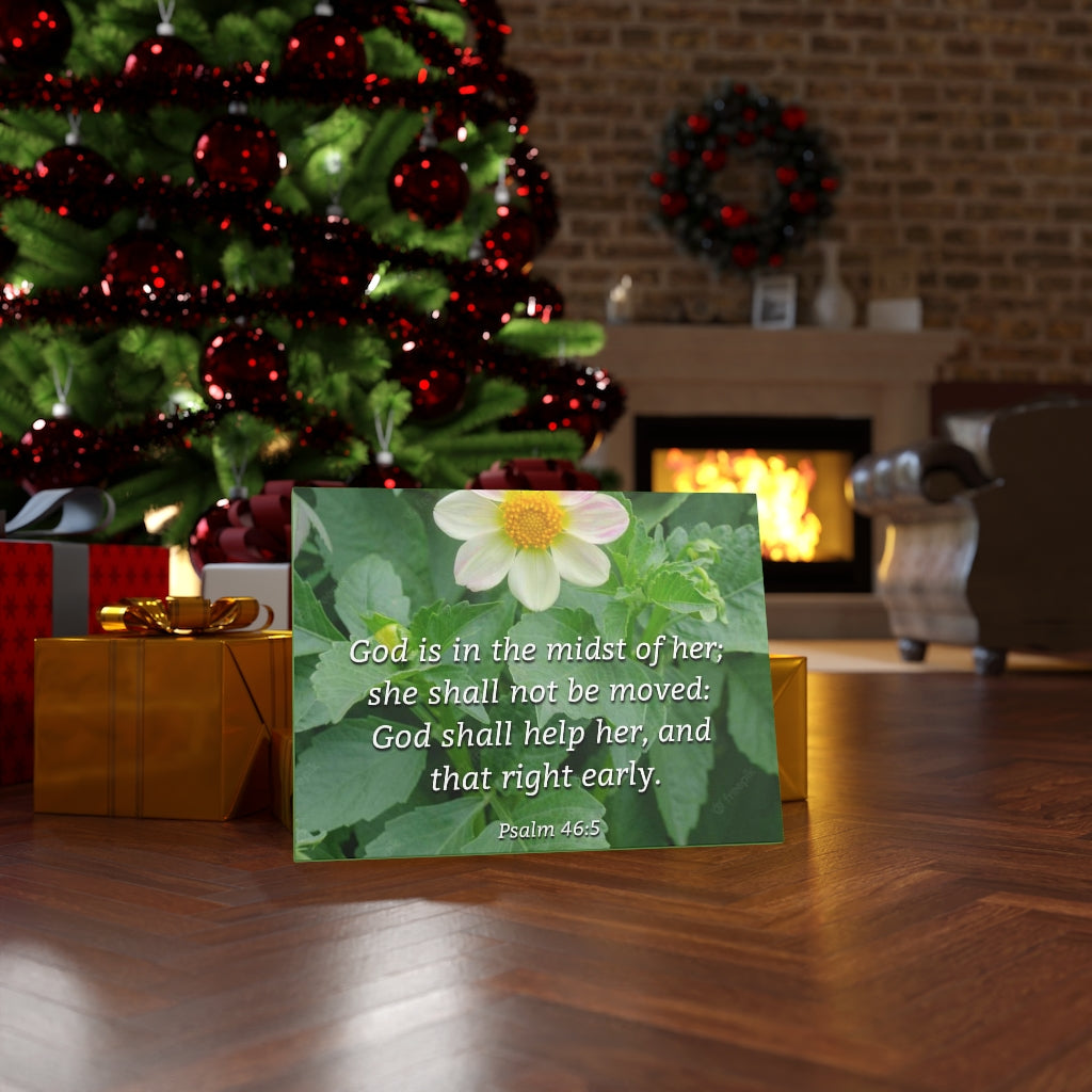 Scripture Walls God Shall Help Her Psalm 46:5 Bible Verse Canvas Christian Wall Art Ready to Hang Unframed-Express Your Love Gifts