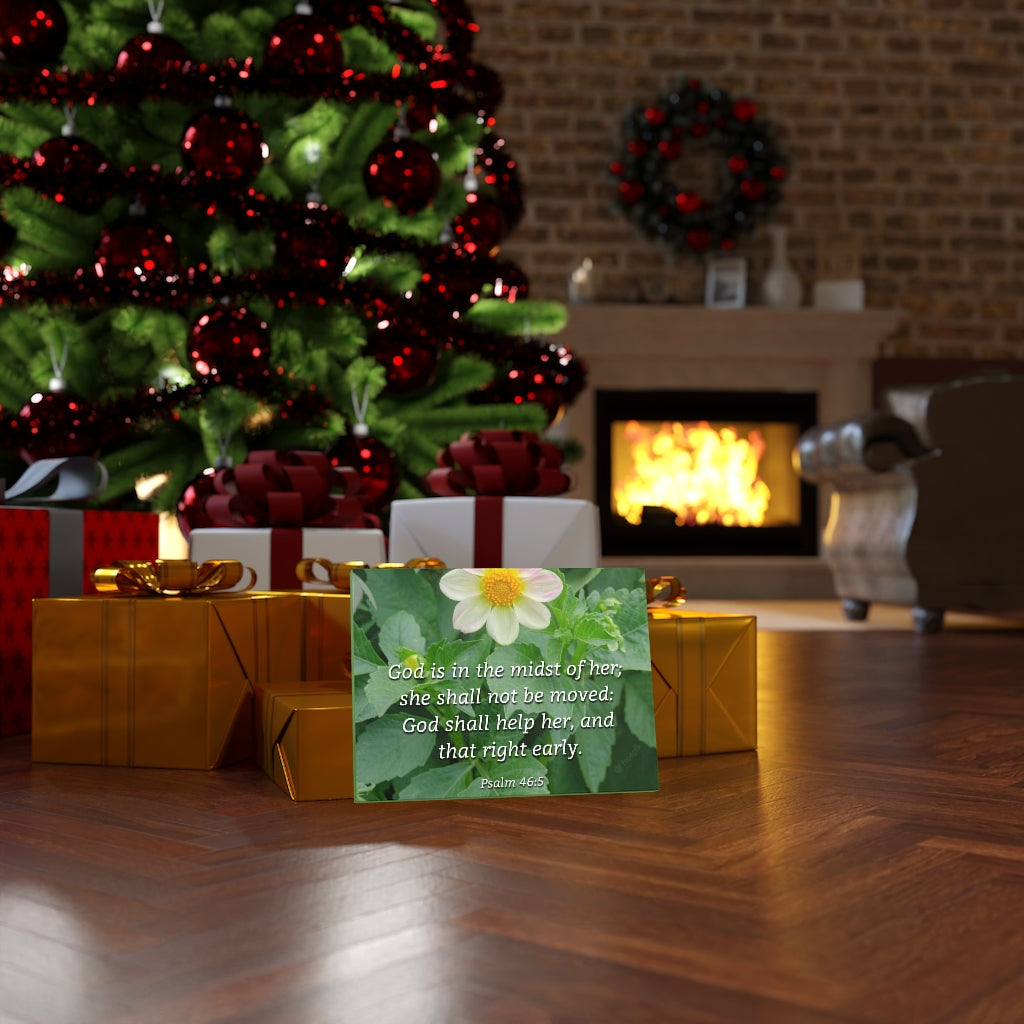 Scripture Walls God Shall Help Her Psalm 46:5 Bible Verse Canvas Christian Wall Art Ready to Hang Unframed-Express Your Love Gifts