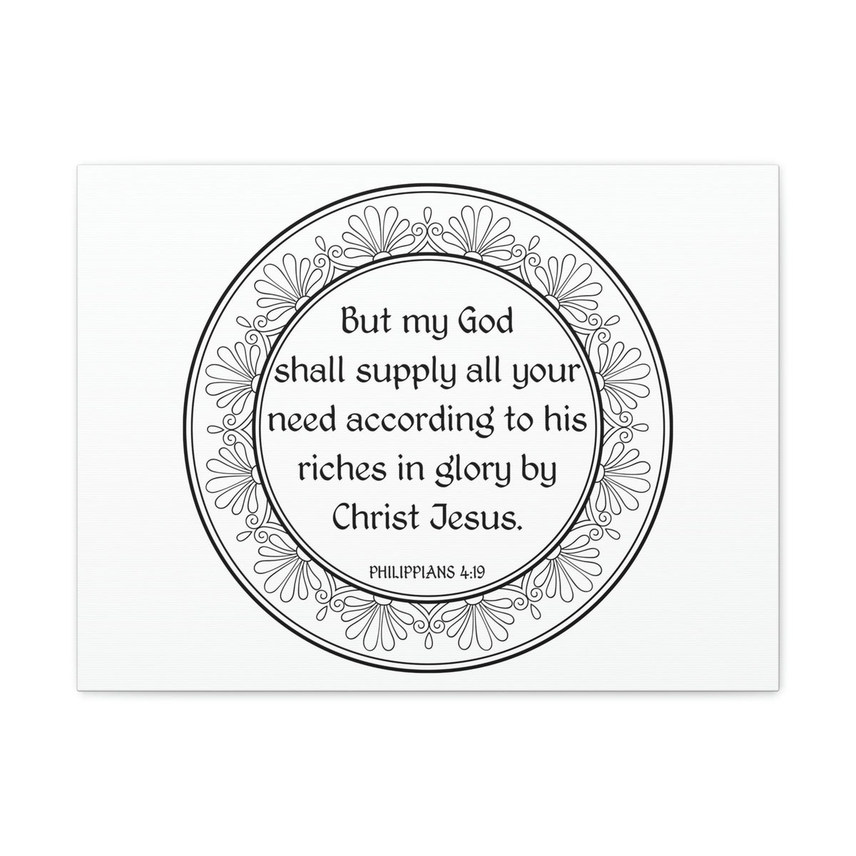 Scripture Walls God Shall Supply All Your Need Bible Verse Canvas Christian Wall Art Ready to Hang Unframed-Express Your Love Gifts