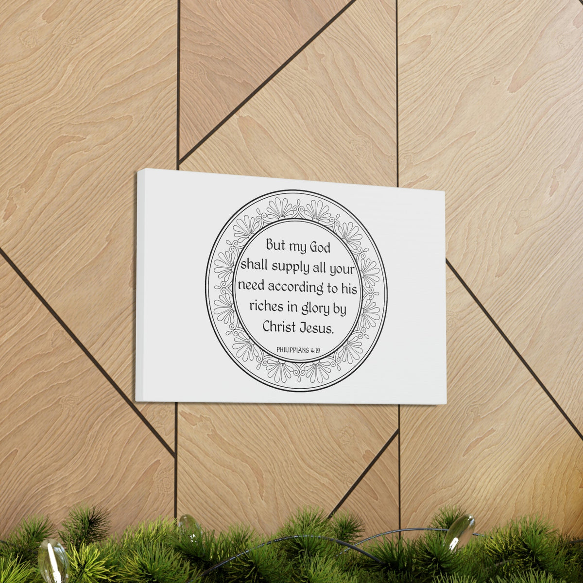 Scripture Walls God Shall Supply All Your Need Bible Verse Canvas Christian Wall Art Ready to Hang Unframed-Express Your Love Gifts