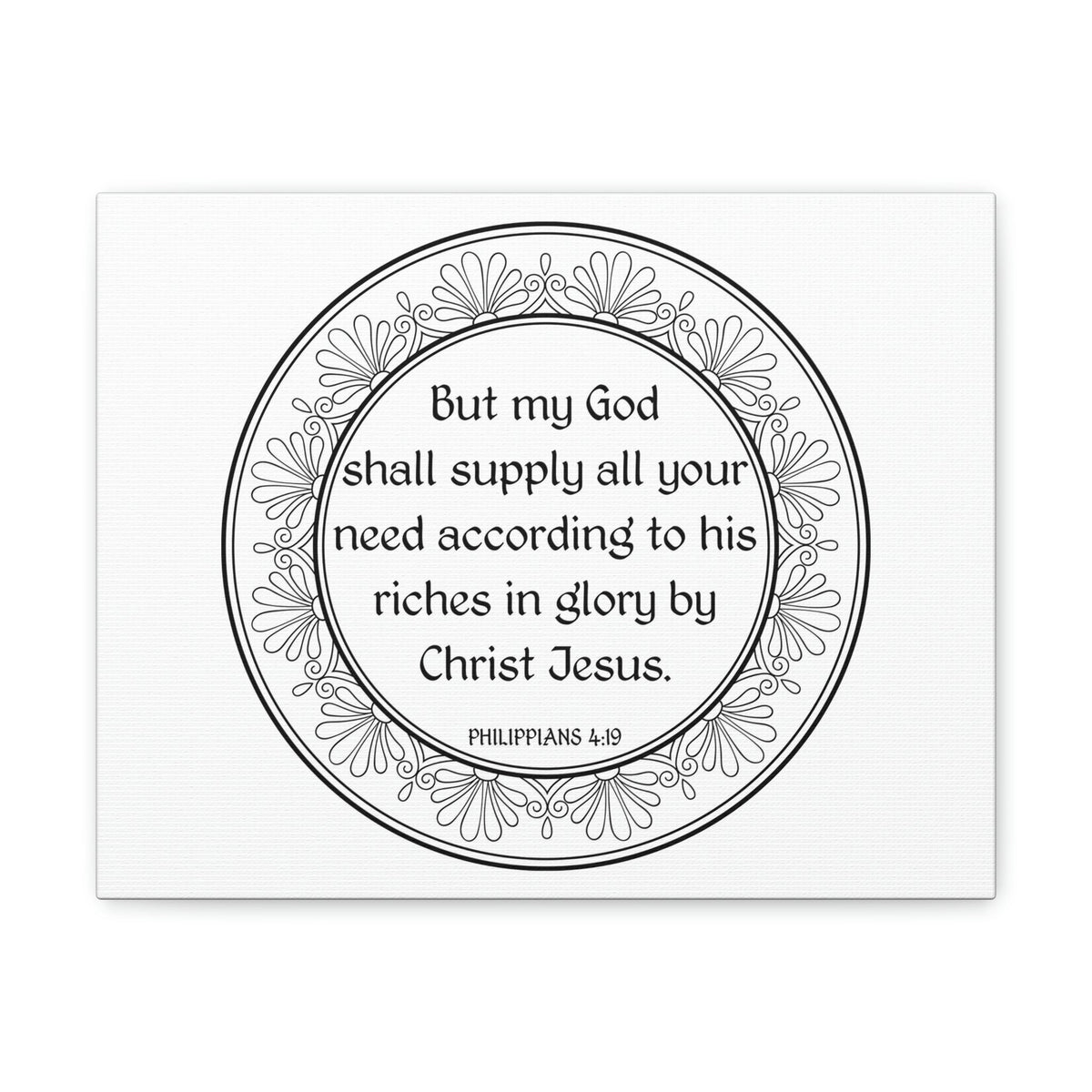 Scripture Walls God Shall Supply All Your Need Bible Verse Canvas Christian Wall Art Ready to Hang Unframed-Express Your Love Gifts