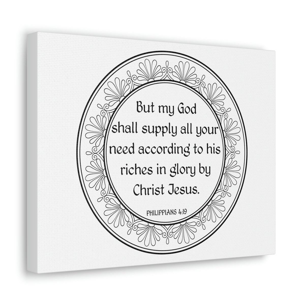 Scripture Walls God Shall Supply All Your Need Bible Verse Canvas Christian Wall Art Ready to Hang Unframed-Express Your Love Gifts