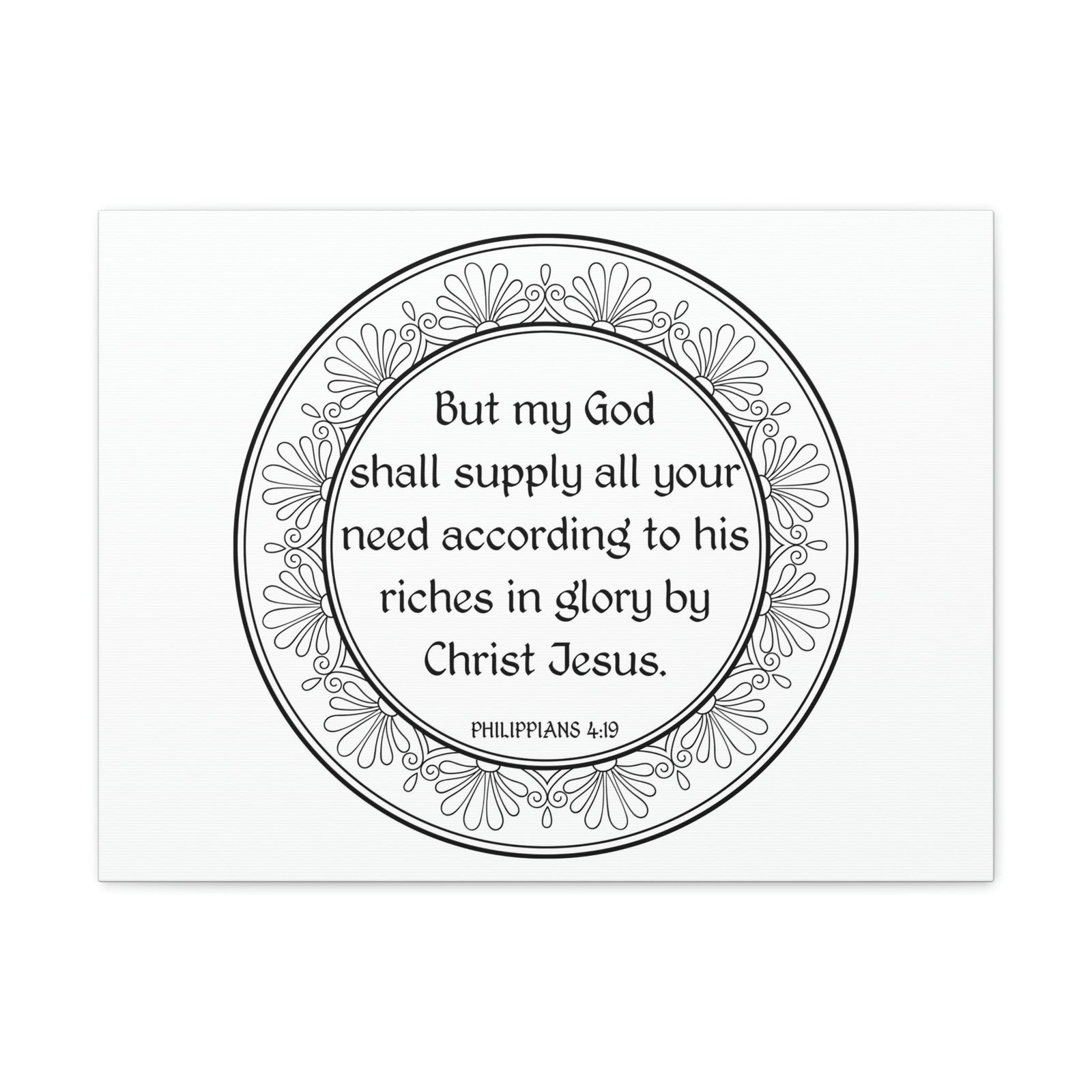 Scripture Walls God Shall Supply All Your Need Bible Verse Canvas Christian Wall Art Ready to Hang Unframed-Express Your Love Gifts