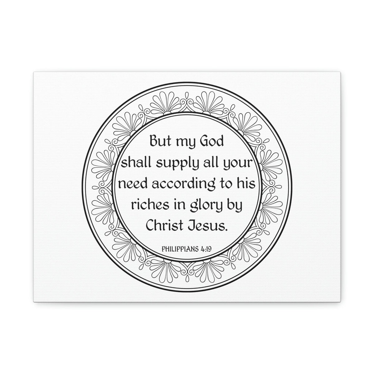 Scripture Walls God Shall Supply All Your Need Bible Verse Canvas Christian Wall Art Ready to Hang Unframed-Express Your Love Gifts
