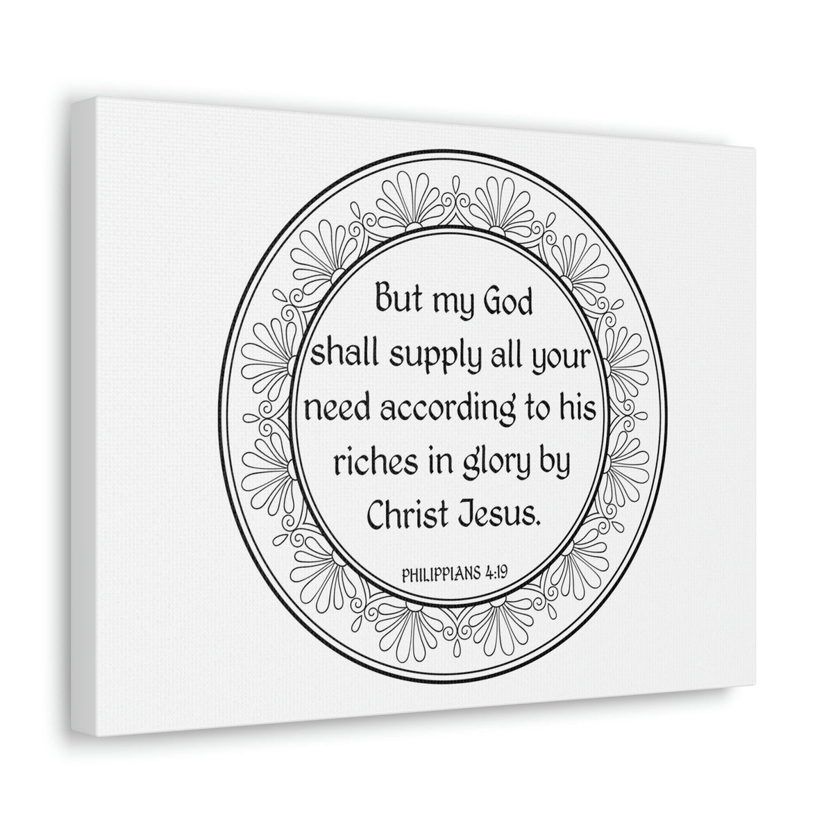 Scripture Walls God Shall Supply All Your Need Bible Verse Canvas Christian Wall Art Ready to Hang Unframed-Express Your Love Gifts