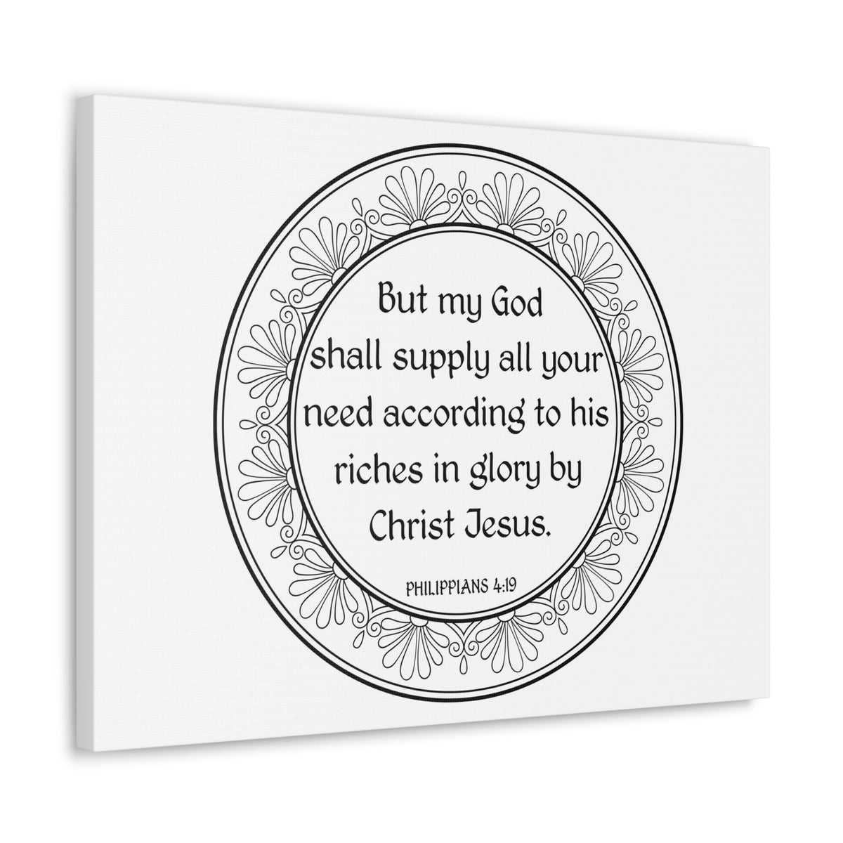 Scripture Walls God Shall Supply All Your Need Bible Verse Canvas Christian Wall Art Ready to Hang Unframed-Express Your Love Gifts