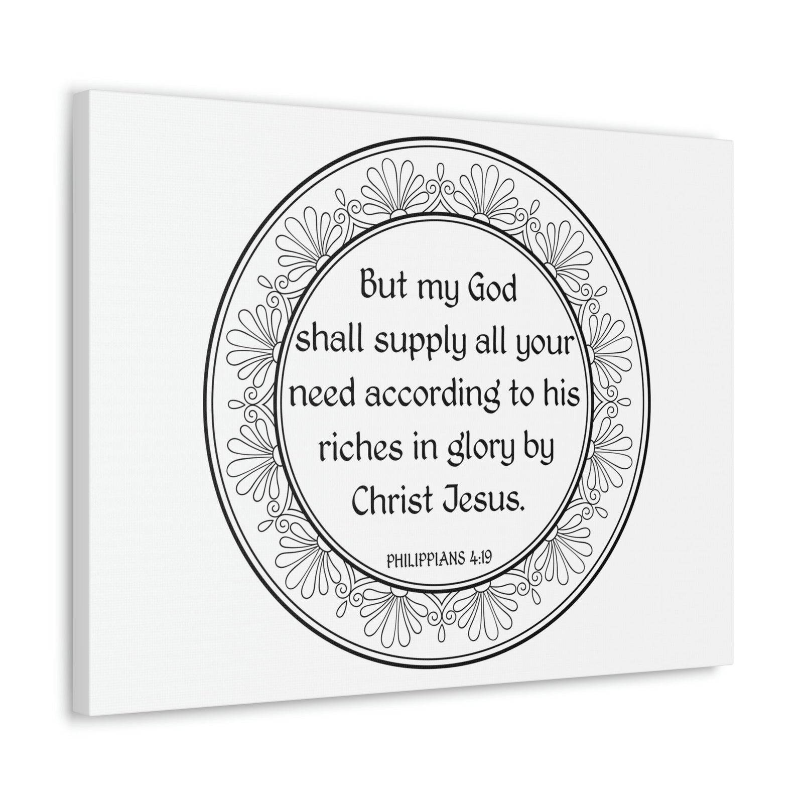 Scripture Walls God Shall Supply All Your Need Bible Verse Canvas Christian Wall Art Ready to Hang Unframed-Express Your Love Gifts