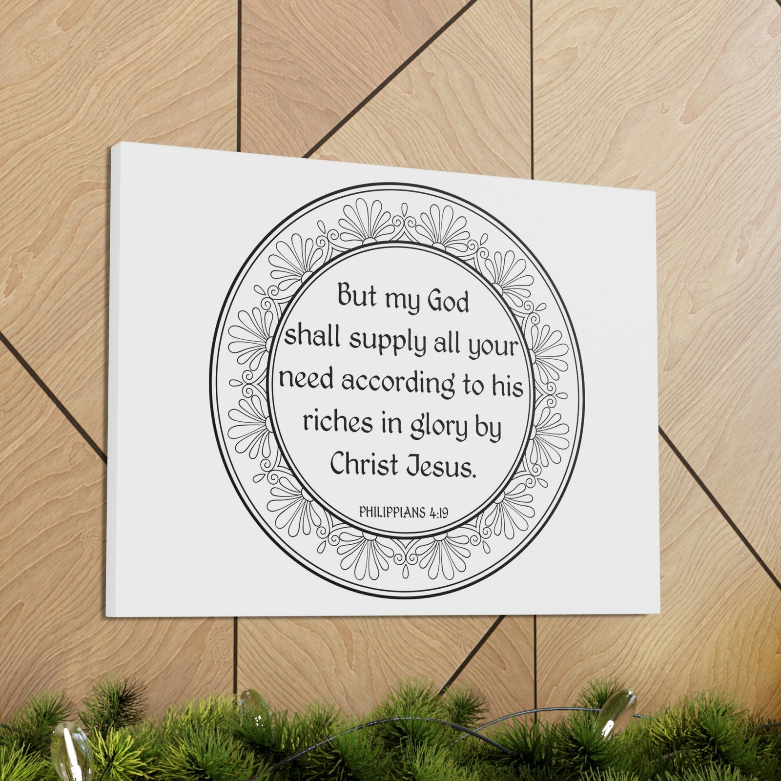 Scripture Walls God Shall Supply All Your Need Bible Verse Canvas Christian Wall Art Ready to Hang Unframed-Express Your Love Gifts