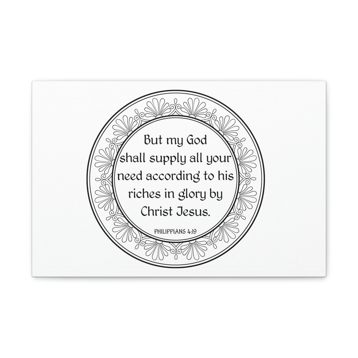 Scripture Walls God Shall Supply All Your Need Bible Verse Canvas Christian Wall Art Ready to Hang Unframed-Express Your Love Gifts