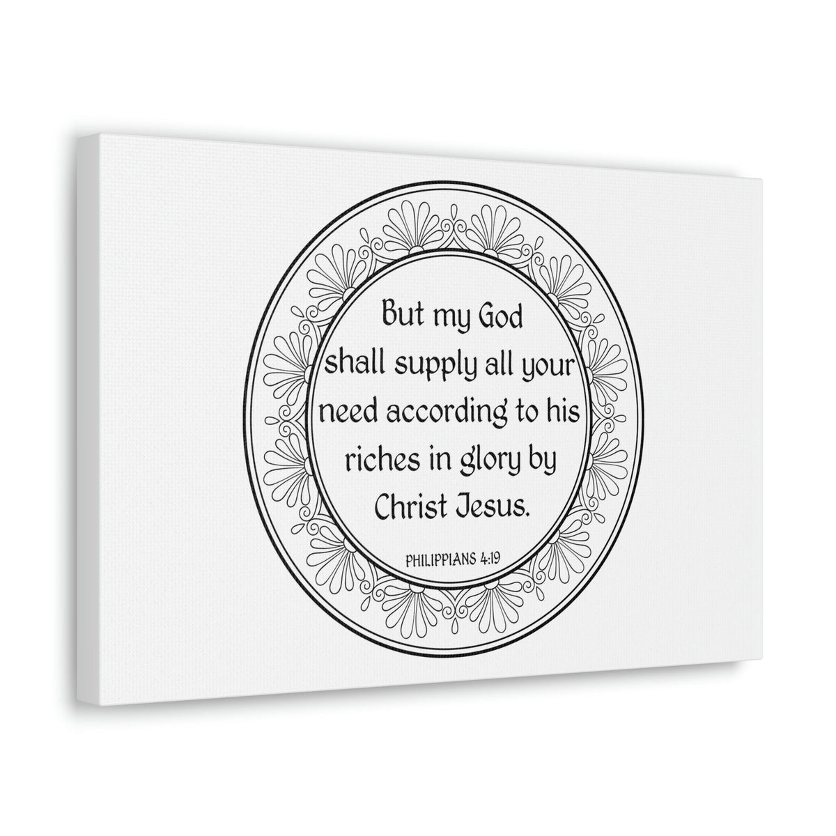 Scripture Walls God Shall Supply All Your Need Bible Verse Canvas Christian Wall Art Ready to Hang Unframed-Express Your Love Gifts