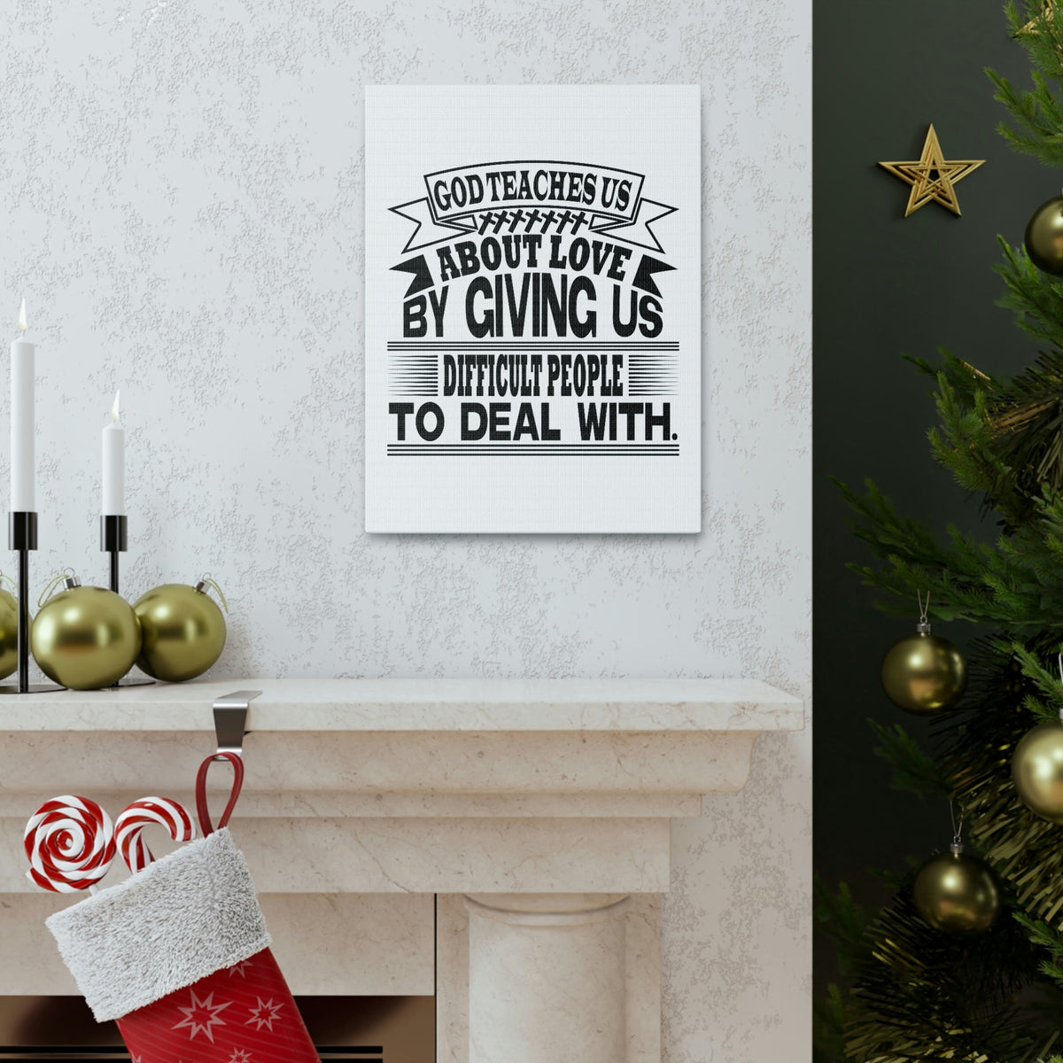 Scripture Walls God Teaches Us About Love Luke 6:27 Christian Wall Art Bible Verse Print Ready to Hang Unframed-Express Your Love Gifts