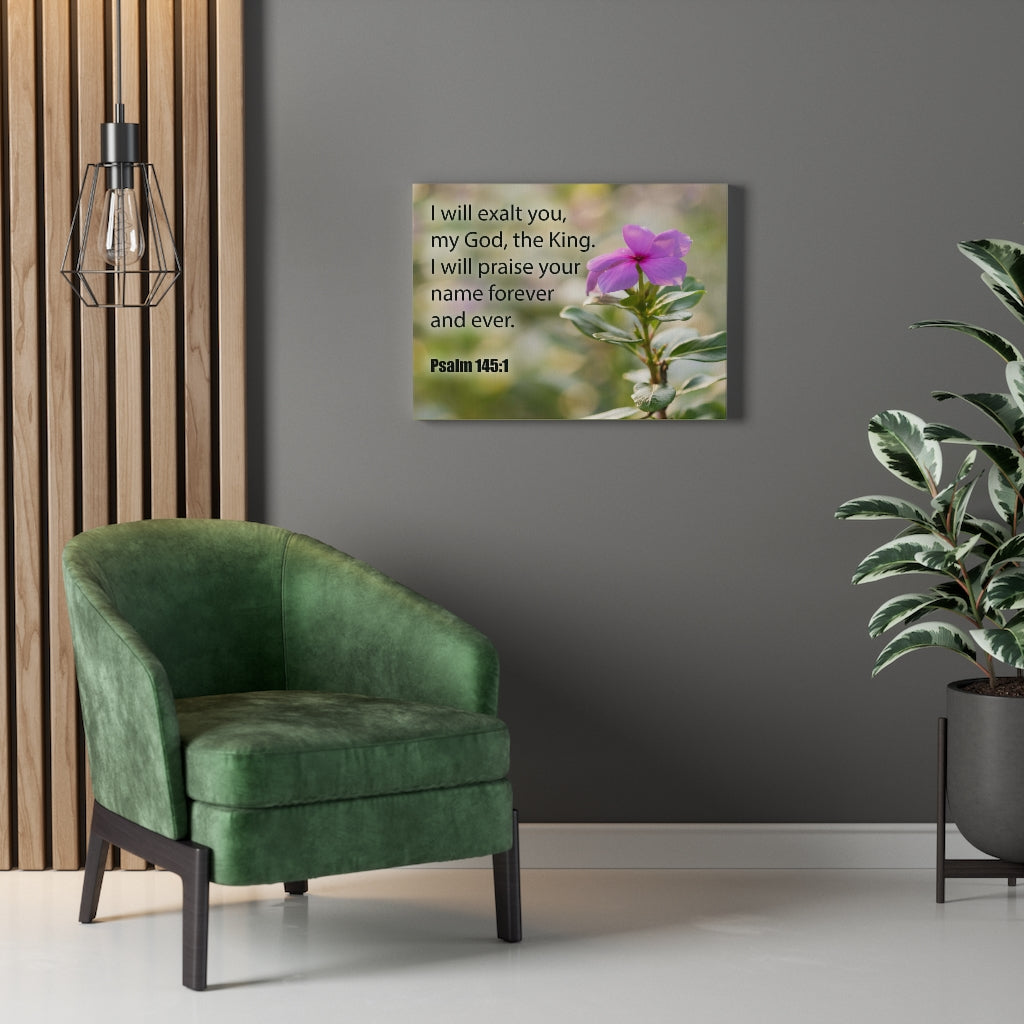 Scripture Walls God The King Psalm 145:1 Christian Home Decor Bible Art Unframed-Express Your Love Gifts