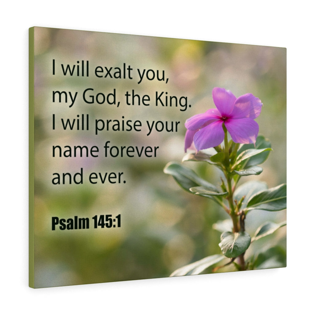 Scripture Walls God The King Psalm 145:1 Christian Home Decor Bible Art Unframed-Express Your Love Gifts