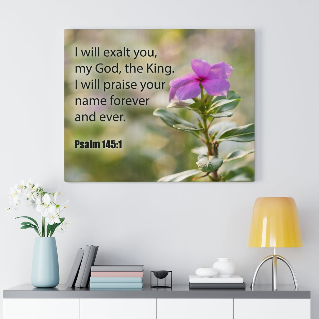 Scripture Walls God The King Psalm 145:1 Christian Home Decor Bible Art Unframed-Express Your Love Gifts