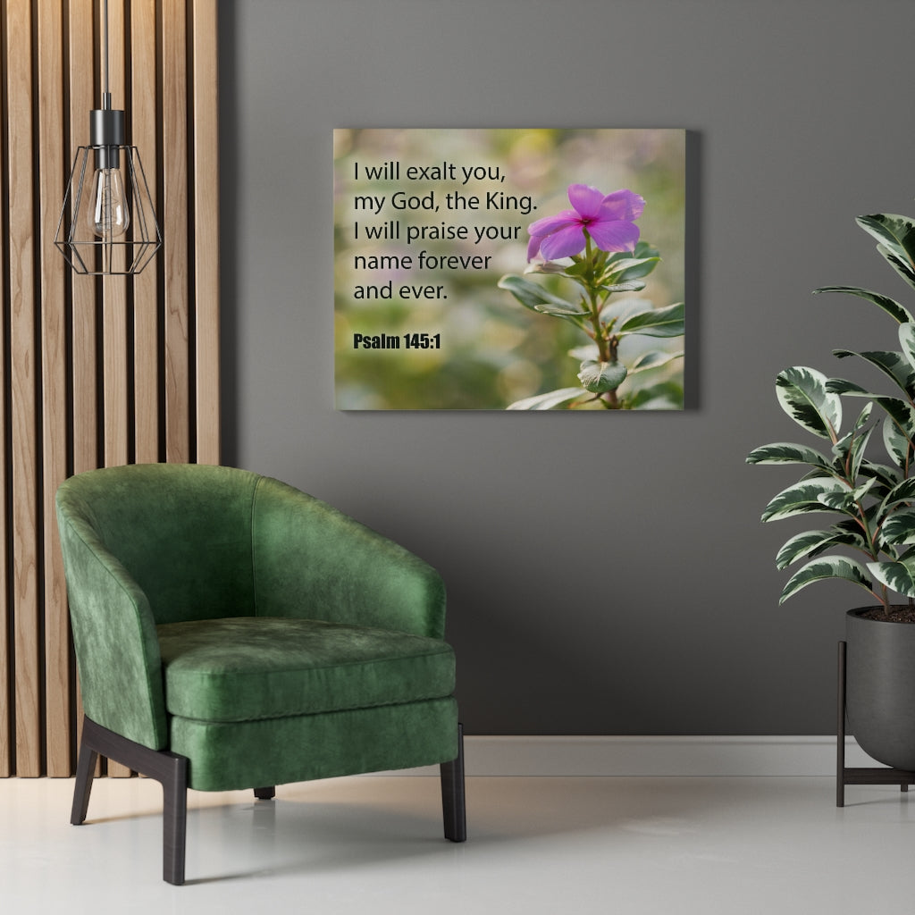 Scripture Walls God The King Psalm 145:1 Christian Home Decor Bible Art Unframed-Express Your Love Gifts