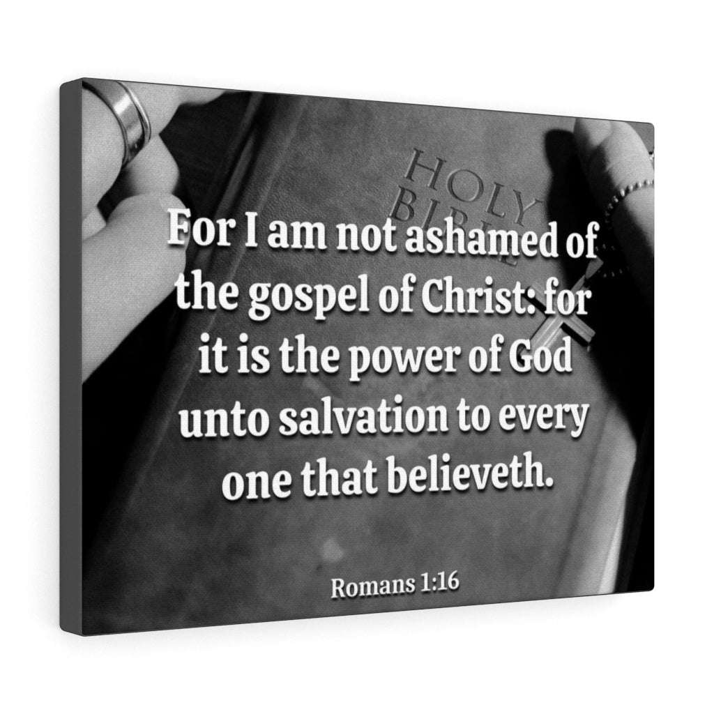 Scripture Walls God Unto Salvation Romans 1:16 Bible Verse Canvas Christian Wall Art Ready to Hang Unframed-Express Your Love Gifts