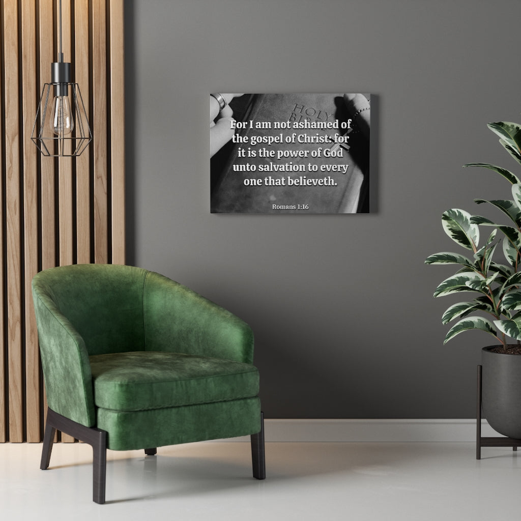 Scripture Walls God Unto Salvation Romans 1:16 Bible Verse Canvas Christian Wall Art Ready to Hang Unframed-Express Your Love Gifts