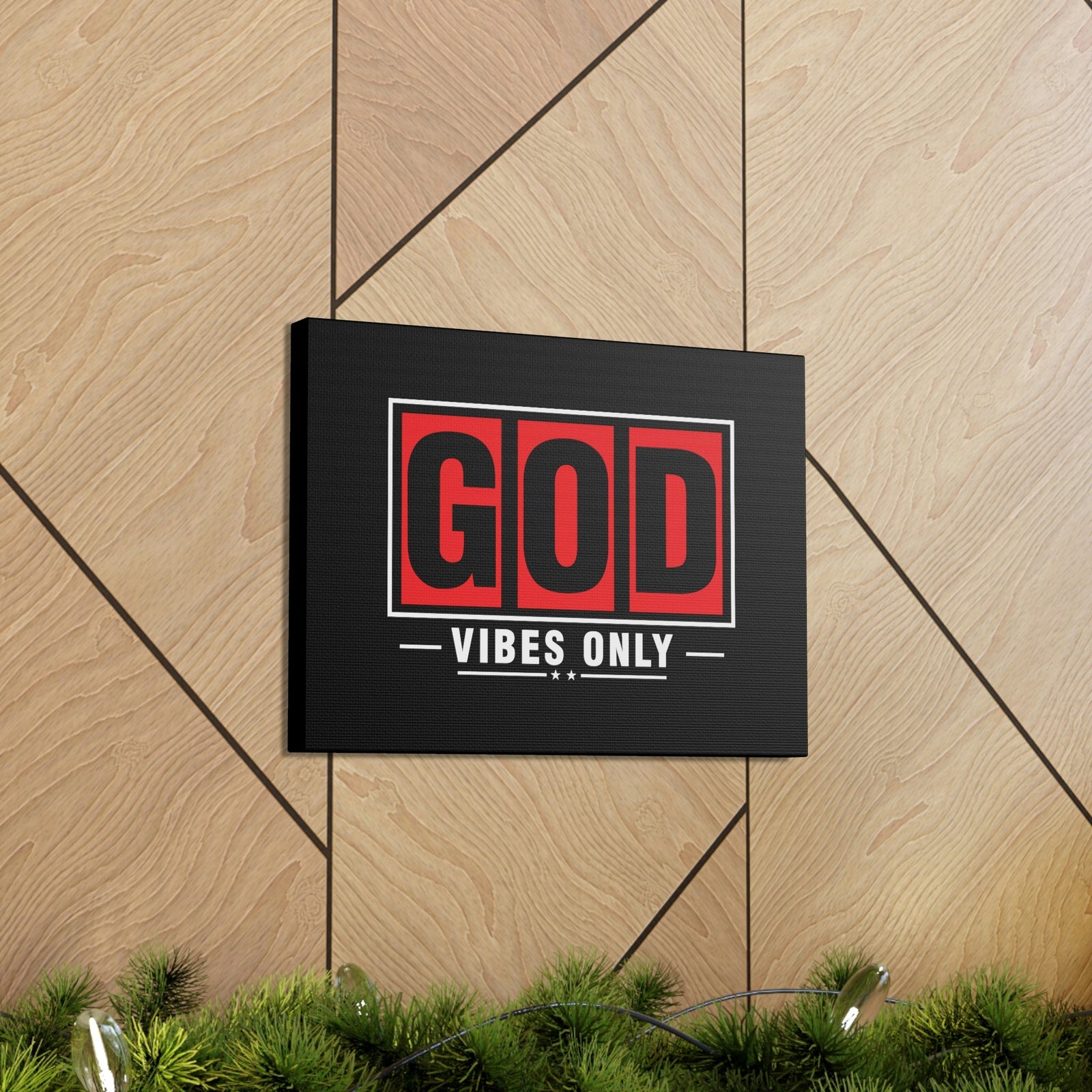 Scripture Walls God Vibes Only Romans 15:13 Red Christian Wall Art Bible Verse Print Ready to Hang Unframed-Express Your Love Gifts