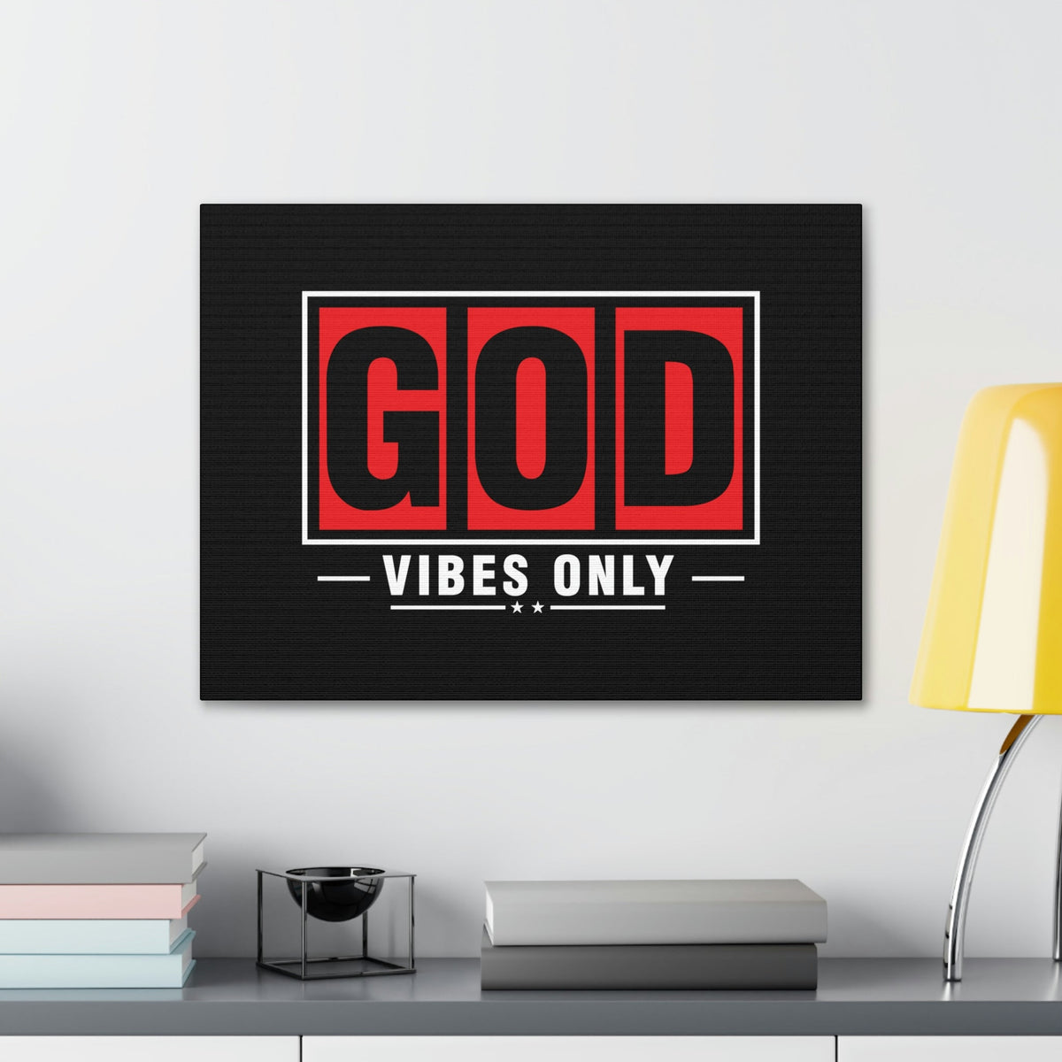 Scripture Walls God Vibes Only Romans 15:13 Red Christian Wall Art Bible Verse Print Ready to Hang Unframed-Express Your Love Gifts