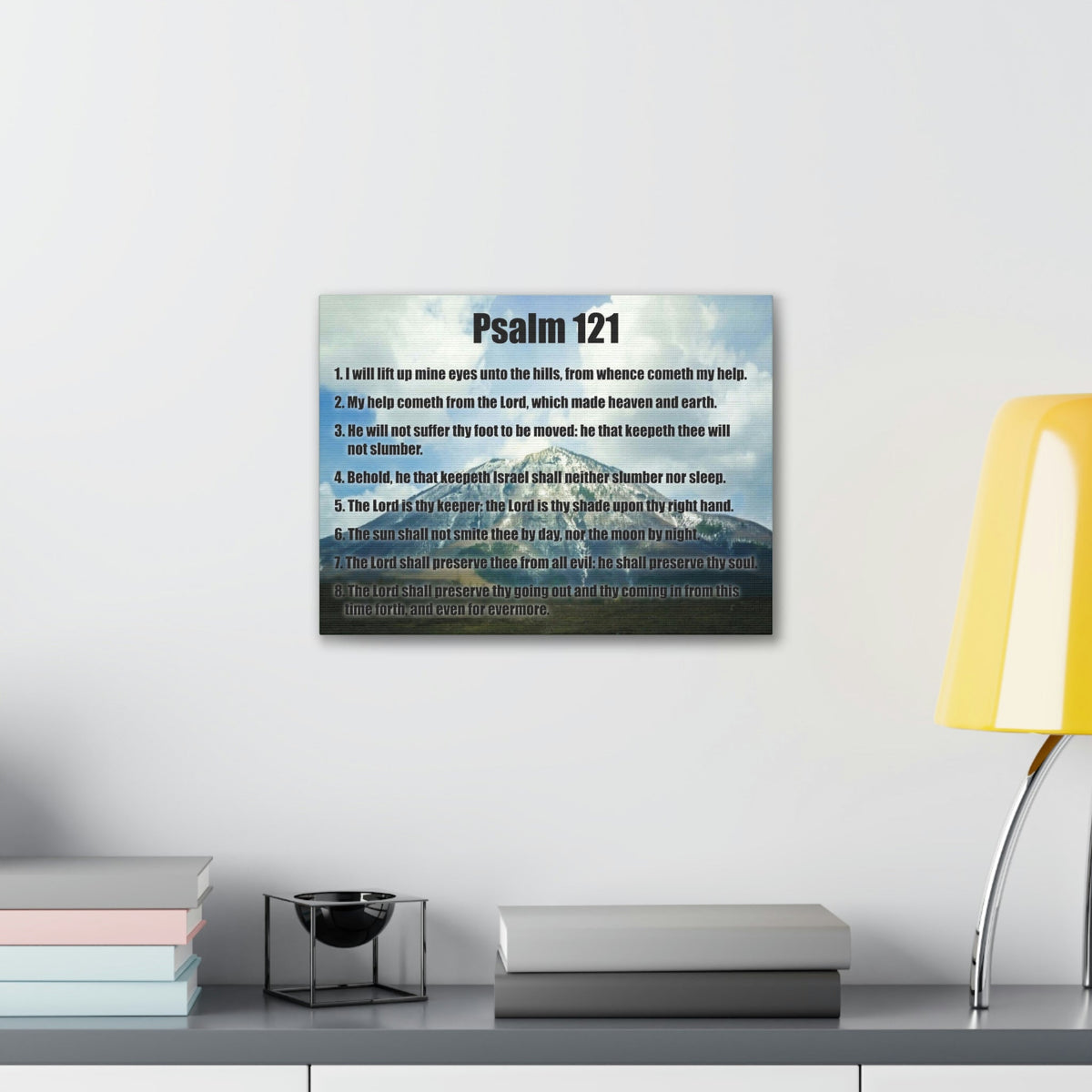 Scripture Walls God Watches Over You Psalm 121:7 Christian Wall Art Print Ready to Hang Unframed-Express Your Love Gifts