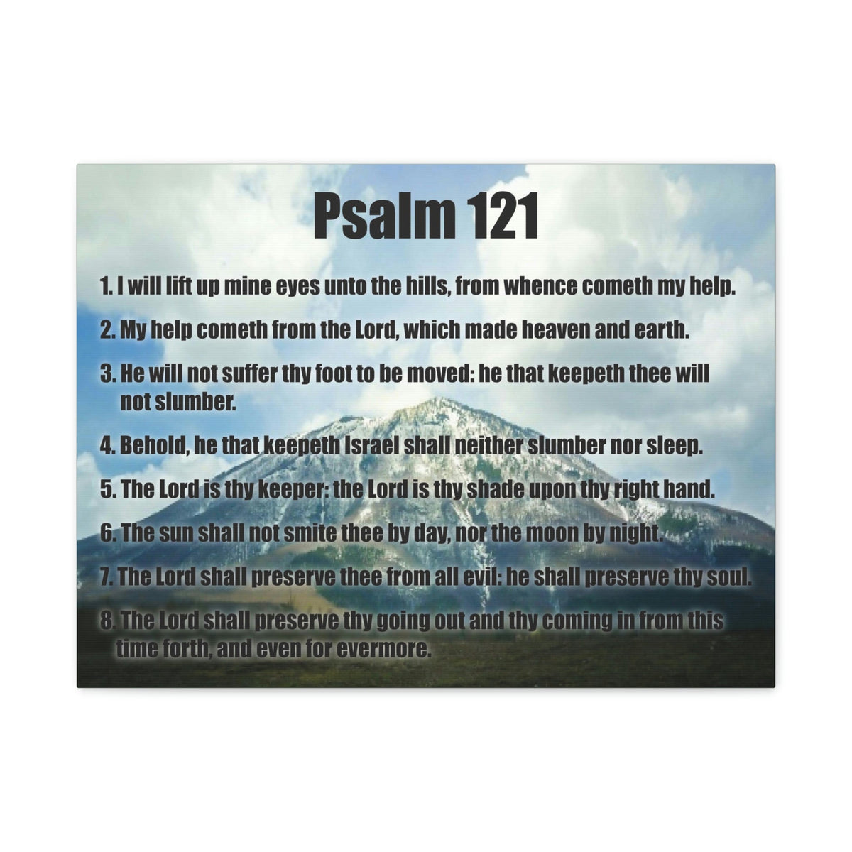 Scripture Walls God Watches Over You Psalm 121:7 Christian Wall Art Print Ready to Hang Unframed-Express Your Love Gifts