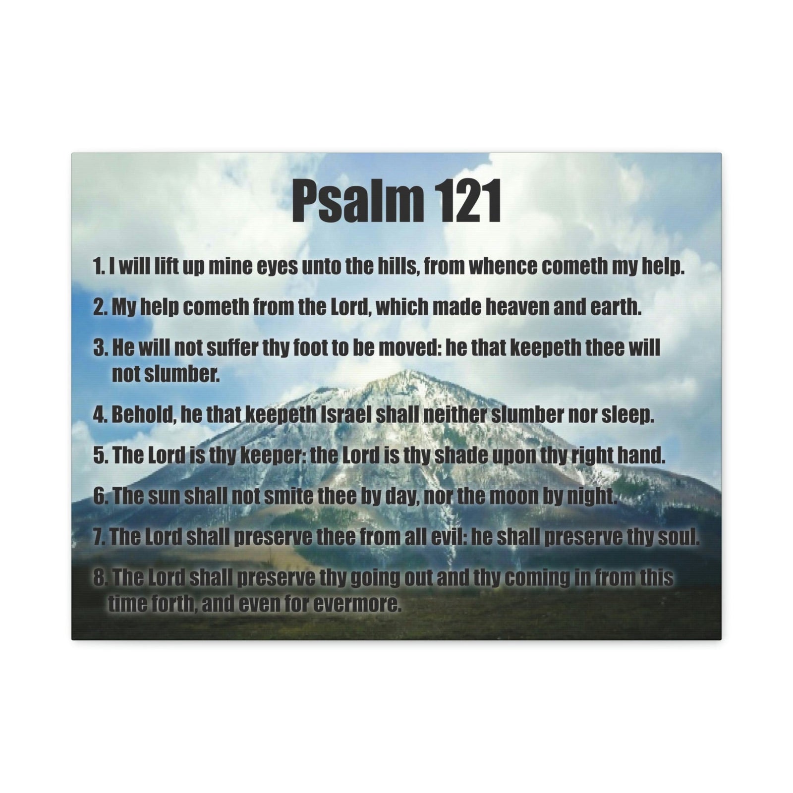 Scripture Walls God Watches Over You Psalm 121:7 Christian Wall Art Print Ready to Hang Unframed-Express Your Love Gifts