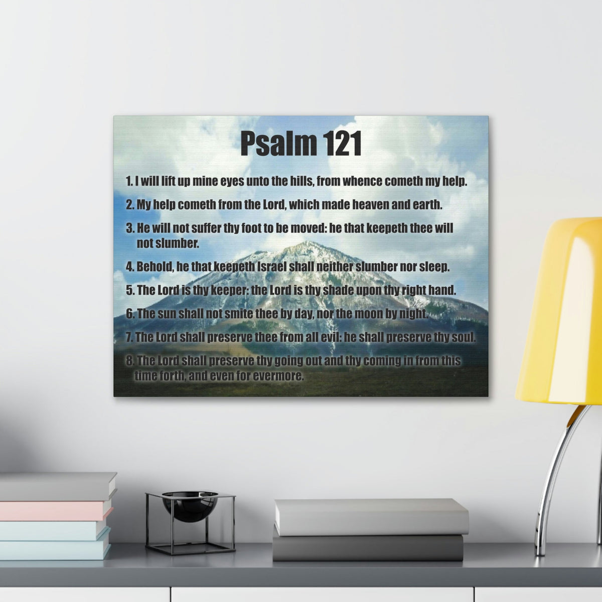 Scripture Walls God Watches Over You Psalm 121:7 Christian Wall Art Print Ready to Hang Unframed-Express Your Love Gifts