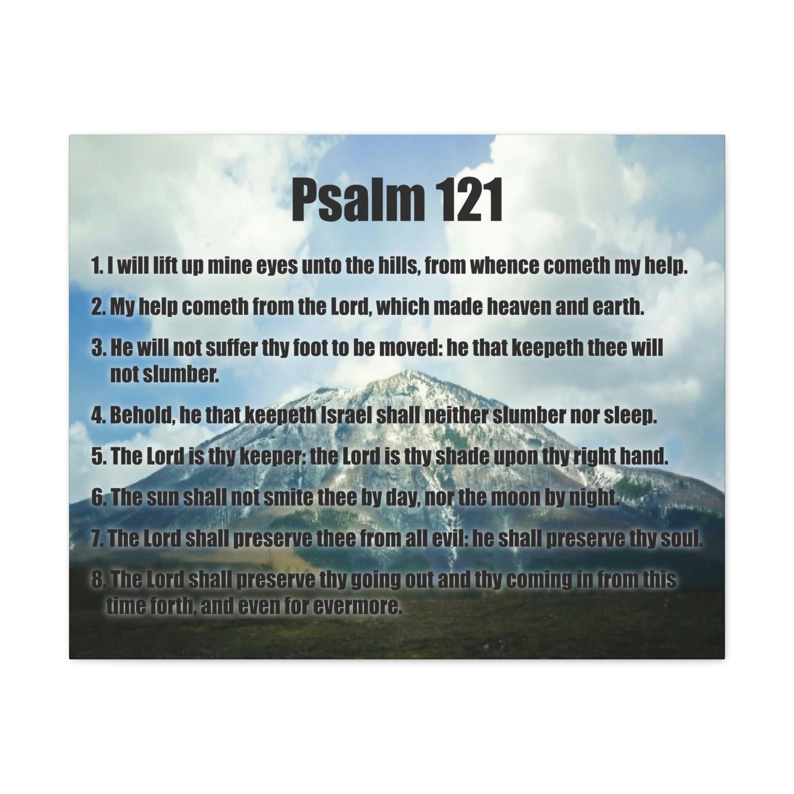 Scripture Walls God Watches Over You Psalm 121:7 Christian Wall Art Print Ready to Hang Unframed-Express Your Love Gifts