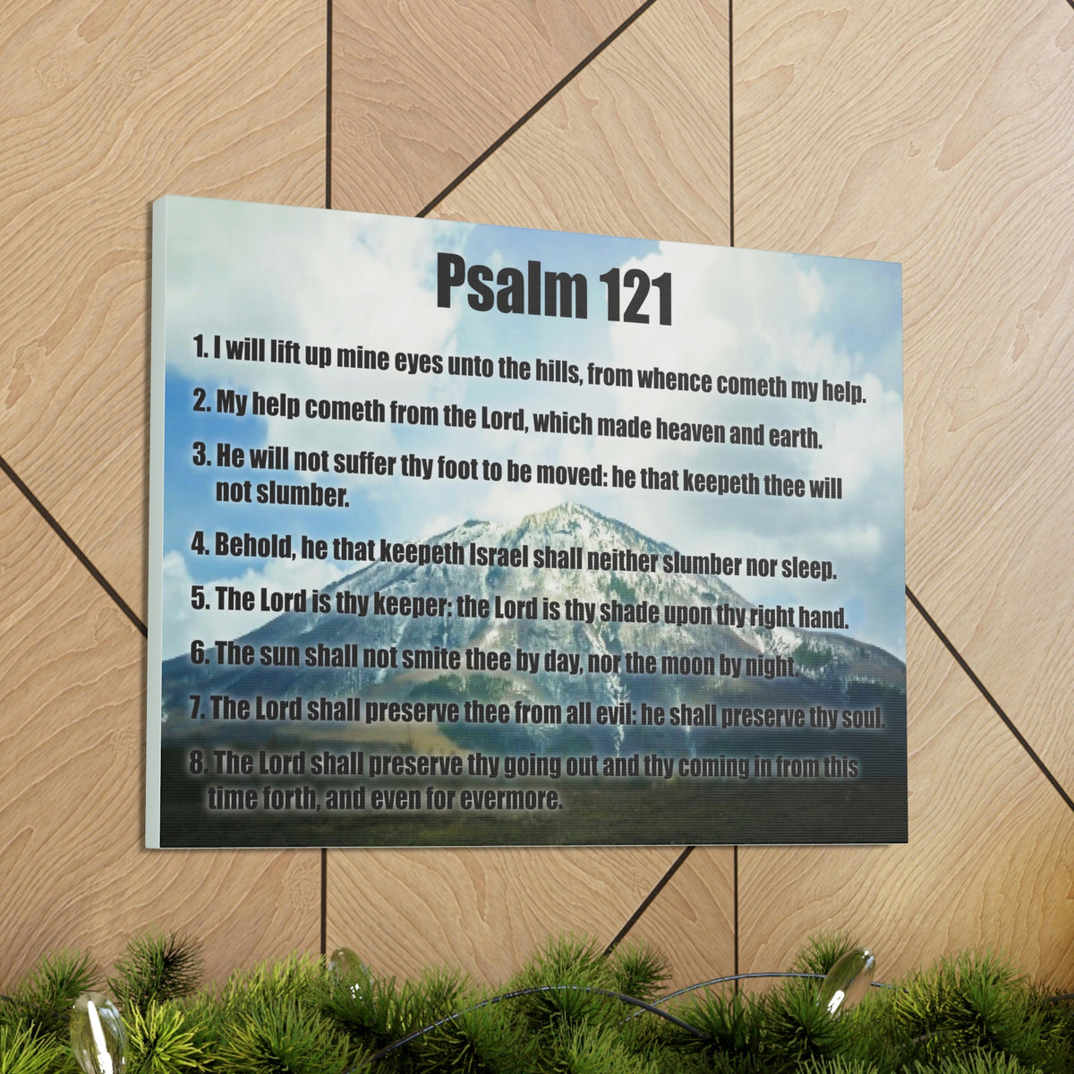 Scripture Walls God Watches Over You Psalm 121:7 Christian Wall Art Print Ready to Hang Unframed-Express Your Love Gifts